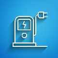 Symbol für Elektrotankstelle und Link zur Beschreibungsseite