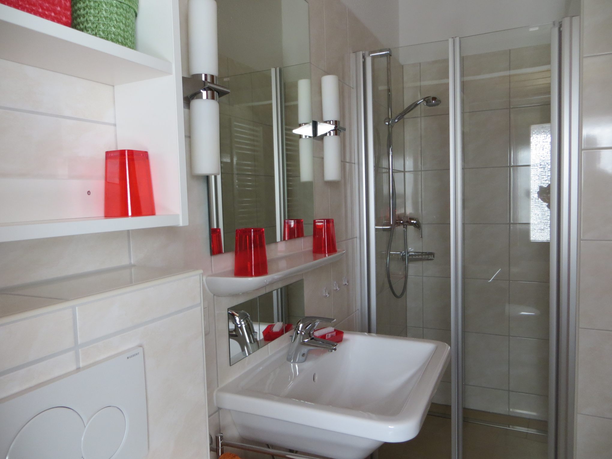 Diaschau Beispiel Bad mit ebenerdiger Dusche