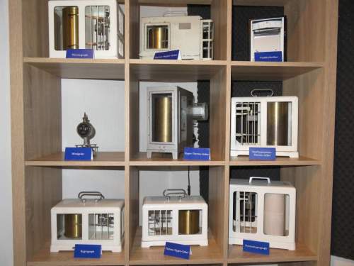 Im kleinen Museum des Wetterstudios sind Messger